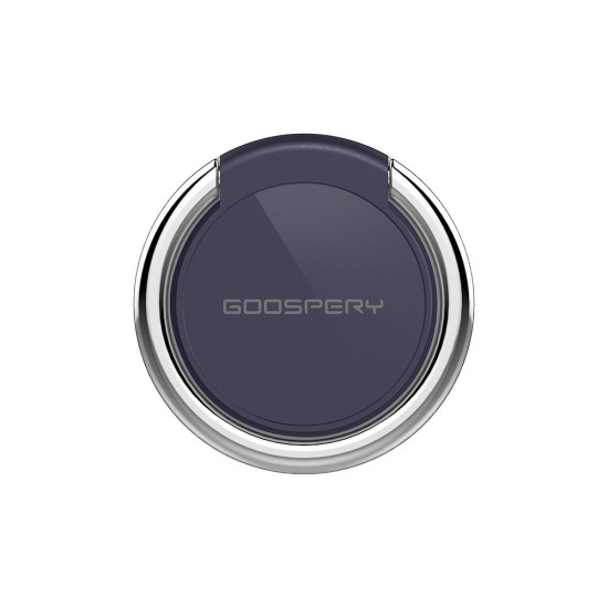 Mercury Goospery Ring Holder - Melns / Sudrabains - Universālais gredzens-turētājs telefonam
