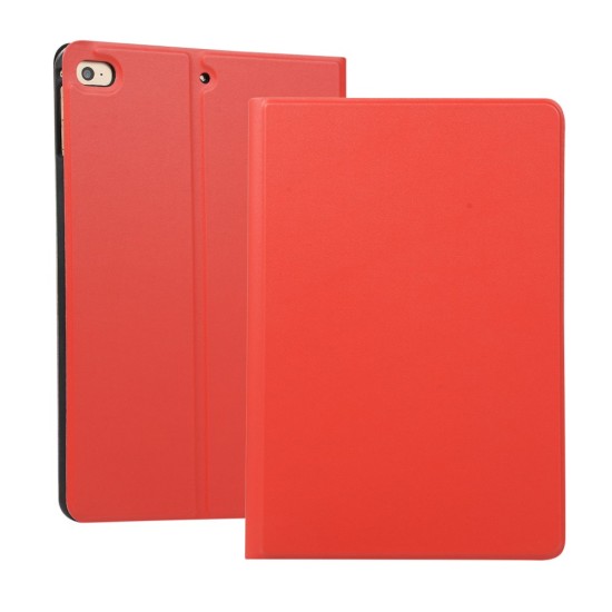 PU Leather Protection Smart Case with Stand priekš Apple iPad mini 5 (2019) / mini 4 (2015) - Sarkans - sāniski atverams maciņš ar stendu (ādas maks, grāmatiņa, leather book wallet case cover stand)