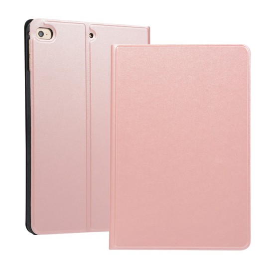 PU Leather Protection Smart Case with Stand priekš Apple iPad mini 5 (2019) / mini 4 (2015) - Rozā - sāniski atverams maciņš ar stendu (ādas maks, grāmatiņa, leather book wallet case cover stand)