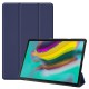 Tri-fold Stand PU Leather Case priekš Samsung Galaxy Tab S5e T720 / T725 - Tumši Zils - sāniski atverams maciņš ar stendu