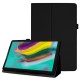 Litchi Texture Leather Stand Protective Case priekš Samsung Galaxy Tab A 10.1 (2019) T510 / T515 - Melns - sāniski atverams maciņš ar stendu