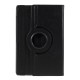 360 Rotary Litchi Skin Leather Cover w/ Stand priekš Samsung Galaxy Tab S5e T720 / T725 - Melns - sāniski atverams maciņš ar stendu