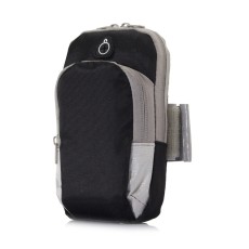 Arm Case Pocket Zipper 5.5-inch - Melns - Universāls maks ietvars ar rāvējslēdzēju - Sporta futlāris rokas aproce fitnesam saite