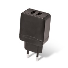 Maxlife MXTC-02 2xUSB 2.4A Tīkla Lādētājs - Melns - USB wall travel charger