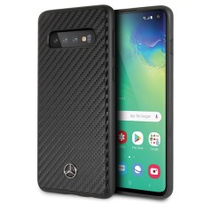 Mercedes Benz Carbon Hardcase MEHCS10SRCFBK priekš Samsung Galaxy S10 G973 - Melns - karbona apvalks (bampers, vāciņš, slim cover, bumper)