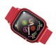 Usams Nylon Sport Mode Wrist Band with PC Case priekš Apple Watch Series 4 / 5 / 6 / SE (40mm) - Sarkans - neilona siksniņas (jostas) ar plastikātu apvalku pulksteņiem