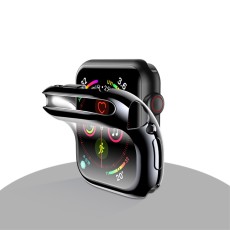 Usams Plated TPU Protector Cover priekš Apple Watch Series 4 / 5 / 6 / SE (44mm) / 7 (45mm) - Caurspīdīgs - silikona pulksteņu apvalks