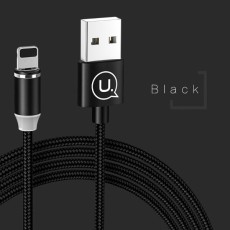 Usams 1M U-Sure Magnet US-SJ292 2.1A USB to Lightning cable - Melns - Apple iPhone / iPad magnētisks lādēšanas kabelis / vads