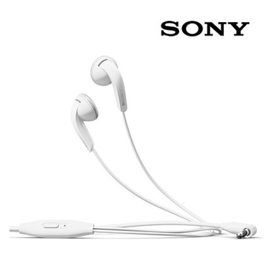 Sony MH410C 3.5mm oriģinālas stereo austiņas ar mikrofonu un pulti (bez iepakojuma) - Baltas