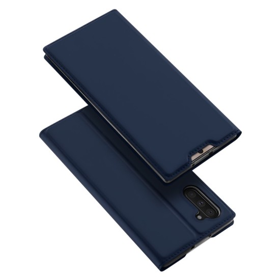 Dux Ducis Skin Pro series priekš Samsung Galaxy Note 10 N970 - Tumši Zils - sāniski atverams maciņš ar stendu (ādas maks, grāmatiņa, leather book wallet case cover stand)