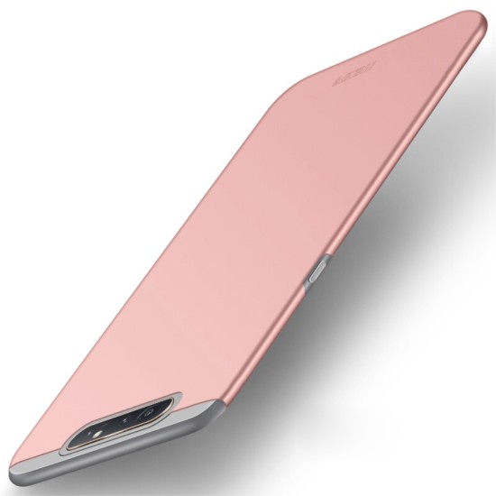 MOFI Shield Slim Plastic Phone Casing priekš Samsung Galaxy A80 A805 - Rozā Zelts - matēts plastikas aizmugures apvalks (bampers, vāciņš, slim silicone cover shell, bumper)