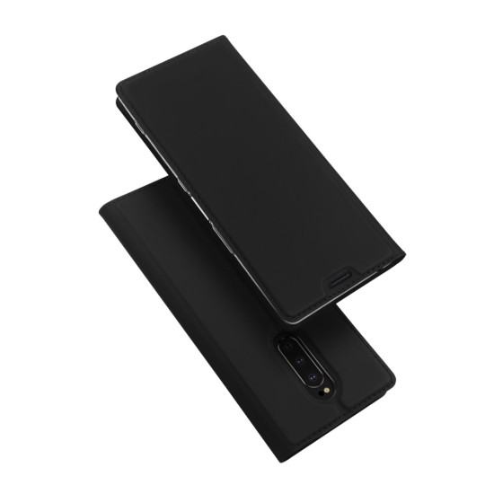 Dux Ducis Skin Pro series priekš Sony Xperia 1 J9110 - Melns - sāniski atverams maciņš ar magnētu un stendu (ādas maks, grāmatiņa, leather book wallet case cover stand)