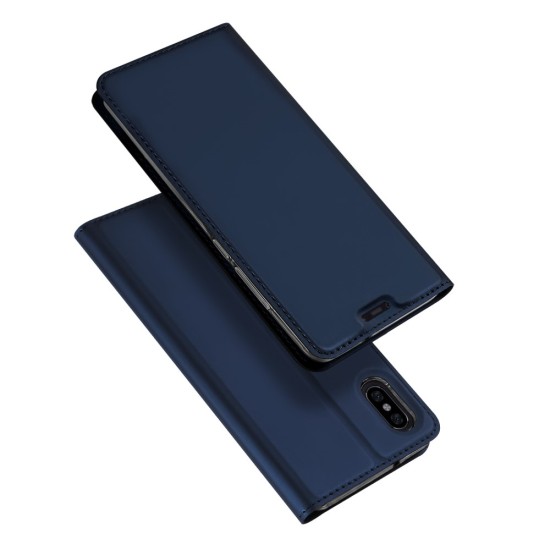 Dux Ducis Skin Pro series priekš Xiaomi Mi 8 Pro - Tumši Zils - sāniski atverams maciņš ar magnētu un stendu (ādas maks, grāmatiņa, leather book wallet case cover stand)