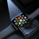 Baseus 0.23mm 9H Full Size Curved PET Tempered Glass protector priekš Apple Watch Series 1 / 2 / 3 (38mm) - Melns - Ekrāna Aizsargstikls / Bruņota Stikla Aizsargplēve (Full screen size curved)