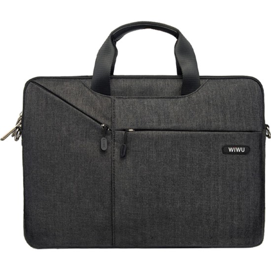 WIWU Oxford Sleeve Travel Bag Handbag with 3-way Use for 13-inch - Melna