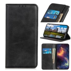 Auto-absorbed Split Leather Protection Card Holder Case priekš LG G8s ThinQ G810 - Melns - sāniski atverams maciņš ar stendu (ādas maks, grāmatiņa, leather book wallet case cover stand)