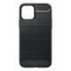 Simple Carbon TPU Back Phone Case priekš Apple iPhone 11 Pro - Melns (ar izgriezumu) - triecienizturīgs silikona aizmugures apvalks / bampers