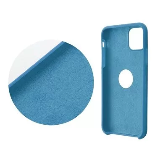 Forcell Silicone Case (Microfiber Soft Touch) priekš Apple iPhone 11 Pro - Tumši Zils - matēts silikona apvalks (bampers, vāciņš, slim TPU silicone cover shell, bumper)