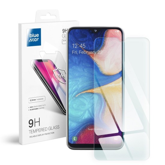 BlueStar Tempered Glass screen protector priekš Samsung Galaxy A20e A202 - Ekrāna Aizsargstikls / Bruņota Stikla Aizsargplēve
