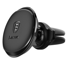 Baseus Magnetic Air Vent Car Mount Holder with Cable Clip 360 Degree Rotation - Melns - Universāls stiprinājums turētājs auto ventilācijas režģa