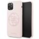 Guess Silicone 4G Tone On Tone series GUHCN58LS4GLP priekš Apple iPhone 11 Pro - Rozā - silikona aizmugures apvalks (bampers, vāciņš, slim TPU case cover, bumper)