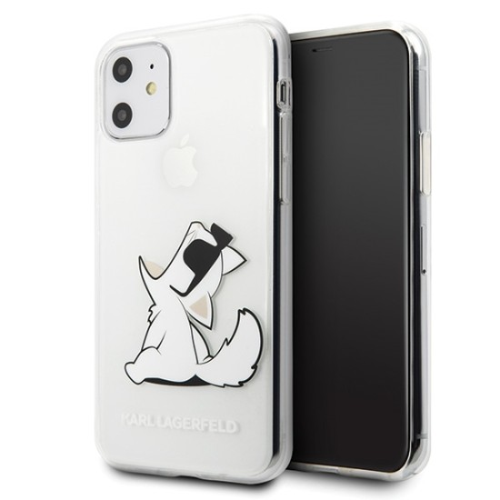 Karl Lagerfeld Choupette Fun series Back Case KLHCN61CFNRC priekš Apple iPhone 11 - Caurspīdīgs - silikona aizmugures apvalks / maciņš