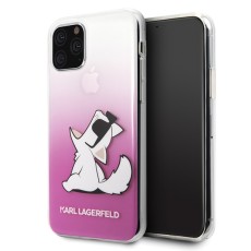 Karl Lagerfeld Choupette Fun series Back Case KLHCN65CFNRCPI priekš Apple iPhone 11 Pro Max - Rozā - silikona aizmugures apvalks / maciņš