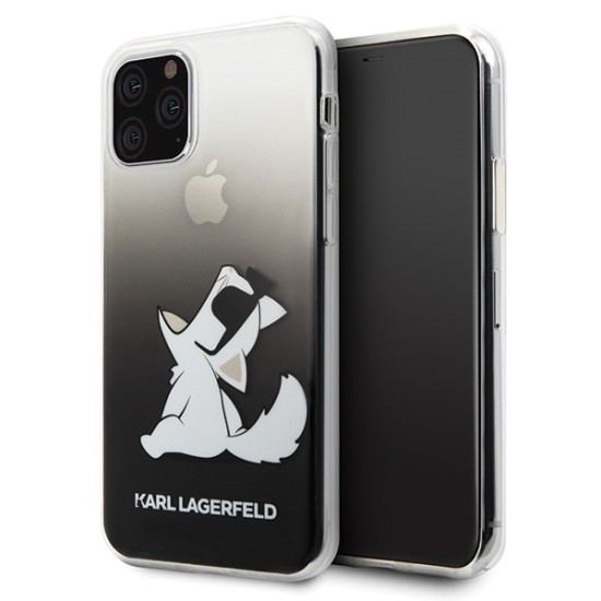 Karl Lagerfeld Choupette Fun series Back Case KLHCN65CFNRCBK priekš Apple iPhone 11 Pro Max - Melns - silikona aizmugures apvalks / maciņš