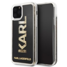 Karl Lagerfeld Karl Logo Glitter series Back Case KLHCN58KAGBK priekš Apple iPhone 11 Pro - Melns - silikona-plastikāta aizmugures apvalks / maciņš