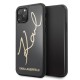 Karl Lagerfeld Glitter Karl Signature series Back Case KLHCN58DLKSBK priekš Apple iPhone 11 Pro - Melns - silikona un stikla aizmugures apvalks / maciņš