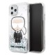 Karl Lagerfeld Iridescente Glitter Liquid Back Case KLHCN58LGIRKL priekš Apple iPhone 11 Pro - Caurspīdīgs - silikona-plastikāta apvalks / maciņš