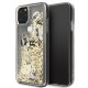 Karl Lagerfeld Glitter Floatting Charms series Back Case KLHCN65ROGO priekš Apple iPhone 11 Pro Max - Melns / Zelts - silikona-plastikāta aizmugures apvalks / maciņš