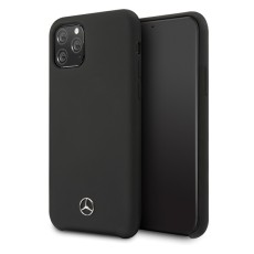Mercedes Benz Silicone series MEHCN58SILBK priekš Apple iPhone 11 Pro - Melns - silikona aizmugures apvalks (bampers, vāciņš, slim TPU case cover, bumper)