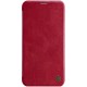 NILLKIN Qin Series Card Holder Leather Flip Case priekš Apple iPhone 11 Pro Max - Sarkans - sāniski atverams maciņš (ādas maks, grāmatiņa, leather book wallet case cover)