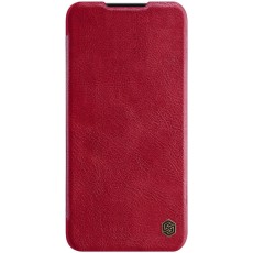 NILLKIN Qin Series Card Holder Leather Flip Case priekš Xiaomi Mi A3 - Sarkans - sāniski atverams maciņš (ādas maks, grāmatiņa, leather book wallet case cover)
