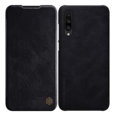 NILLKIN Qin Series Card Holder Leather Flip Case priekš Xiaomi Mi A3 - Melns - sāniski atverams maciņš (ādas maks, grāmatiņa, leather book wallet case cover)