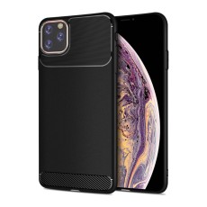 Armour Series Soft TPU Phone Case priekš Apple iPhone 11 Pro - Melns - silikona aizmugures apvalks