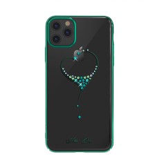 Kingxbar Swarovski Wish series priekš Apple iPhone 11 Pro - Zaļš - plastikāta aizmugures apvalks ar kristāliem
