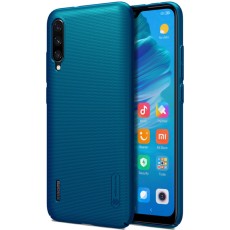 Nillkin Super Frosted Shield Matte PC Mobile Cover priekš Xiaomi Mi A3 - Zils - plastikas aizmugures apvalks (bampers, vāciņš, PU back cover, bumper shell)