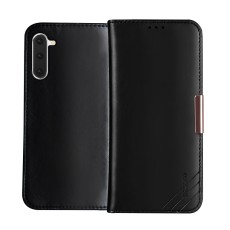 Dzgogo Royale II series priekš Samsung Galaxy Note 10 N970 - Melns - dabīgās ādas maciņš sāniski atverams ar stendu (maks, grāmatiņa, genuine leather book wallet case cover stand)