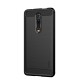 Mofi Carbon Fiber Texture Brushed TPU Back Phone Case priekš Xiaomi Mi 9T / Mi 9T Pro - Melns - triecienizturīgs silikona aizmugures apvalks