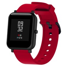20mm Soft Silicone Wrist Strap - Sarkans - silikona siksniņas (jostas) priekš pulksteņiem