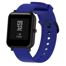 20mm Soft Silicone Wrist Strap - Zils - silikona siksniņas (jostas) priekš pulksteņiem