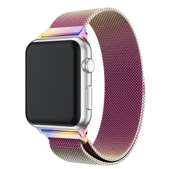 Magnetic Milanese Stainless Steel Woven Smart Watch Strap priekš Apple Watch 42 / 44 / 45 mm / Ultra 49 mm - Daudzkrāsains - siksniņas (jostas) viedpulksteņiem no nerūsējoša tērauda ar magnētu