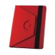 Universal Book Case Orbi 360 Stand Cover priekš 10-inch Tablet PC - Sarkans - Universāls sāniski atverams maks planšetdatoriem ar stendu (ādas grāmatiņa, leather book wallet case cover stand)