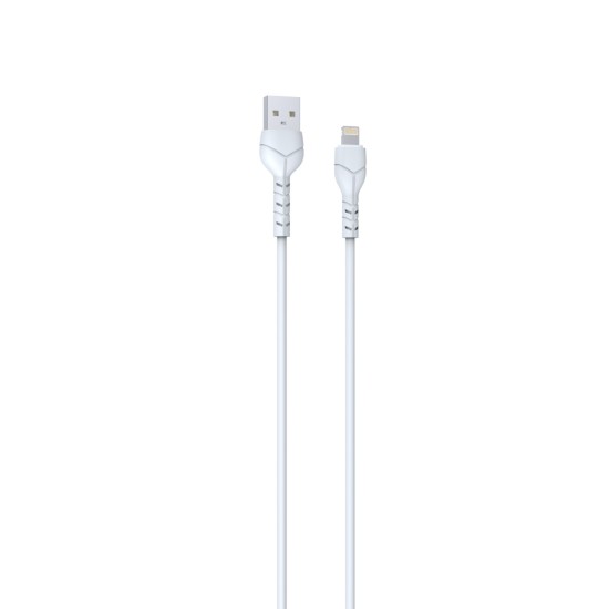 Devia 1M Kintone 2.1A USB to Lightning cable (bez iepakojuma) - Balts - Apple iPhone / iPad lādēšanas un datu kabelis / vads