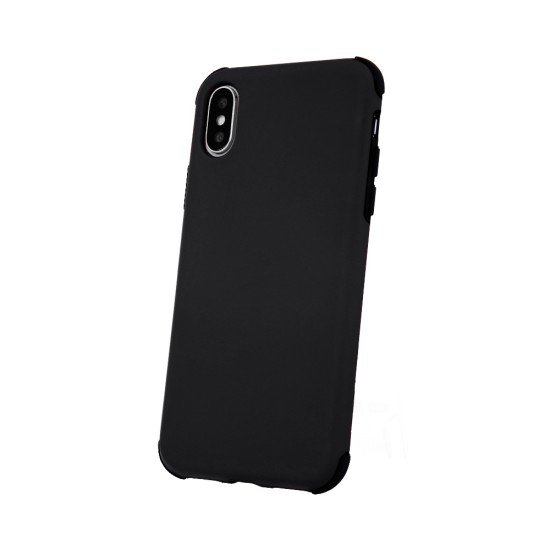 Defender Rubber Back Case priekš Apple iPhone XR - Melns - triecienizturīgs silikona aizmugures apvalks / maciņš