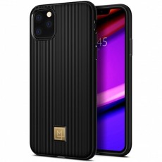 Spigen La Manon Classy 075CS27068 Back Case priekš Apple iPhone 11 Pro Max - Melns - silikona aizmugures apvalks / vāciņš