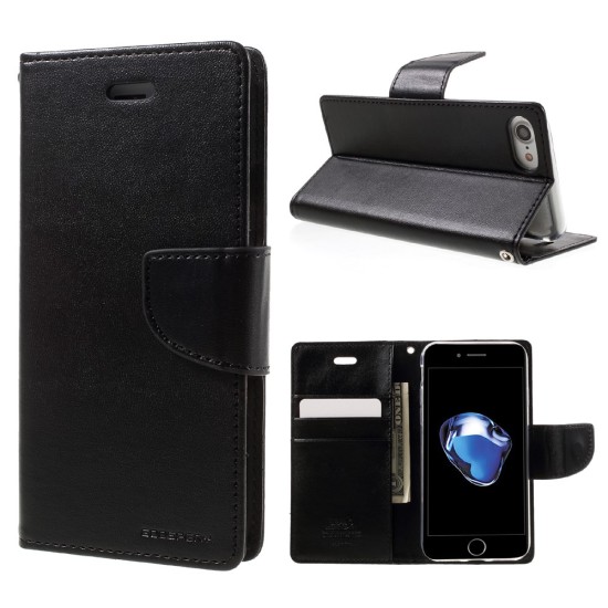 Mercury Bravo Flip Case priekš Apple iPhone 11 Pro Max - Melns - sāniski atverams maciņš ar stendu (ādas grāmatveida maks, leather book wallet cover stand)
