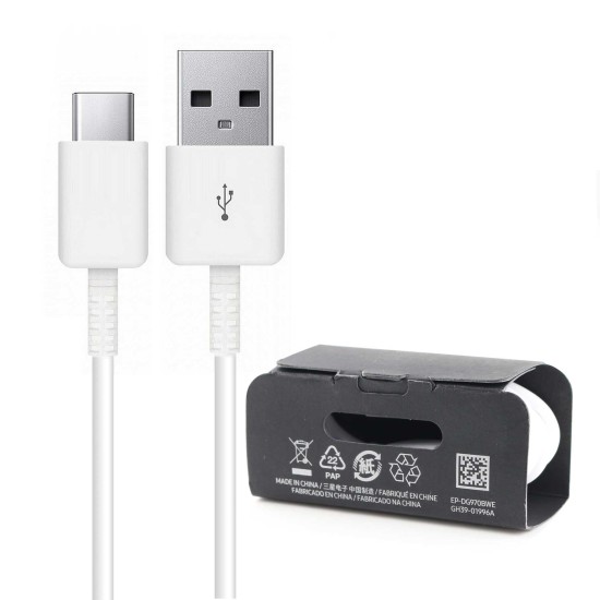Samsung 1.5M EP-DG970BWE USB to Type-C cable (bez iepakojuma) - Balts - USB-C lādēšanas un datu kabelis / vads